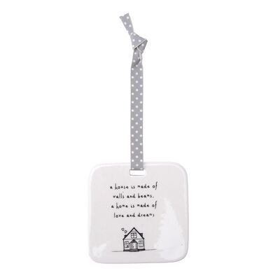 Send With Love 'A House Is Made Of' Ceramic Hanger