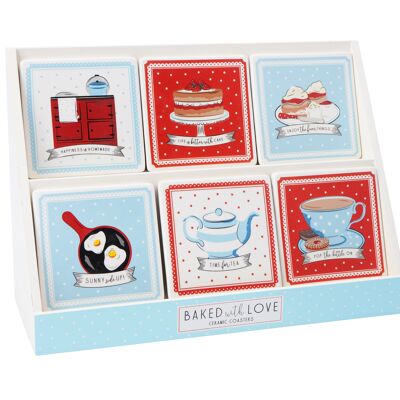 54 Piece Ceramic Coaster Deal - 6 Per Design