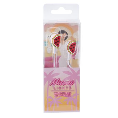 Miami Lights Watermelon Headphones