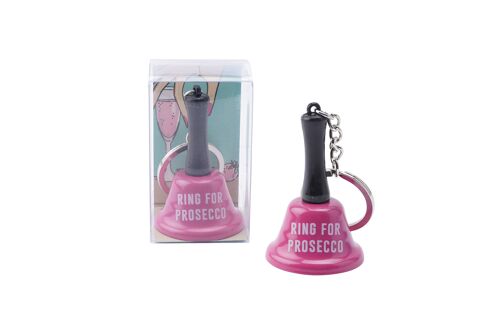 Eureka 'Ring For Prosecco' Mini Keyring Bell