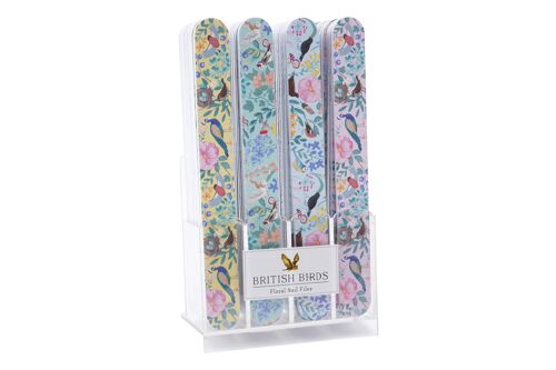 British Birds 4 Assorted Floral Nail Files