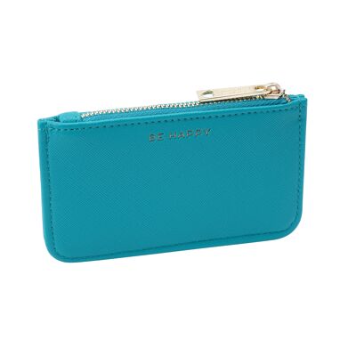 W&R 'Be Happy' Turquoise Purse