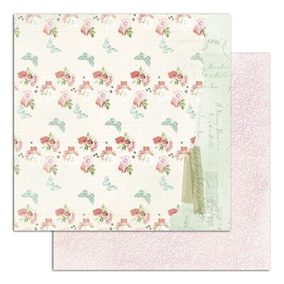 1 feuille de papier imprimée 30,5x30,5cm Shabby Love 4