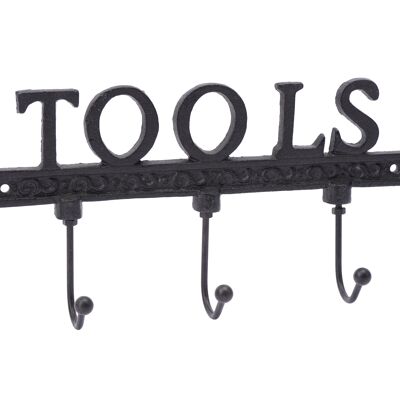 Cast Iron 'Tools' Triple Wall Hook