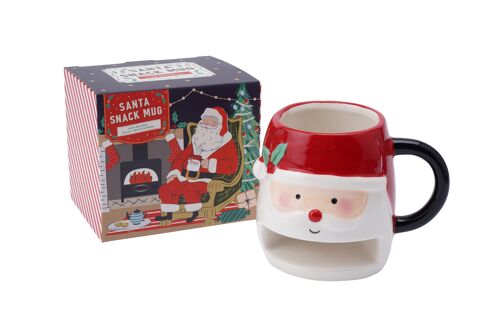 Joy To The World Novelty Santa Snack Mug