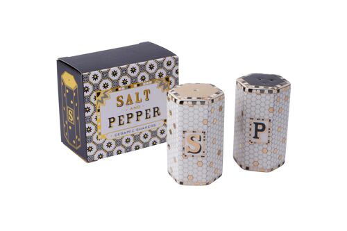 Palazzo Ceramic Set of Salt and Pepper Shakers