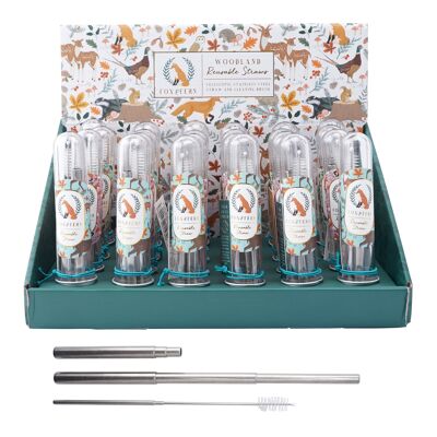 Fox and Fern 4 Assorted Reusable Straws