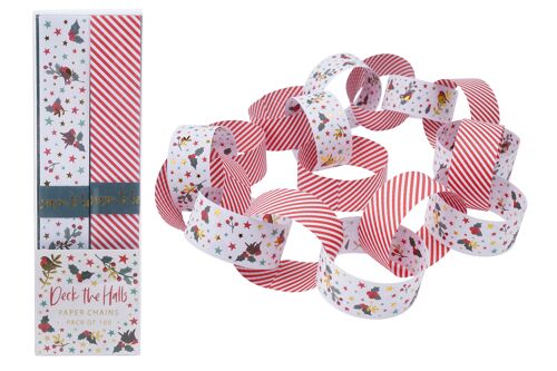 Christmas Deck The Halls Pack of 100 Paper Chains