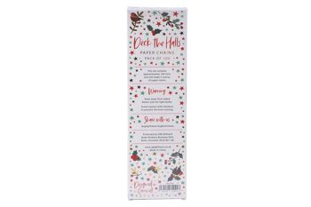 Christmas Deck The Halls Lot de 100 chaînes en papier 5