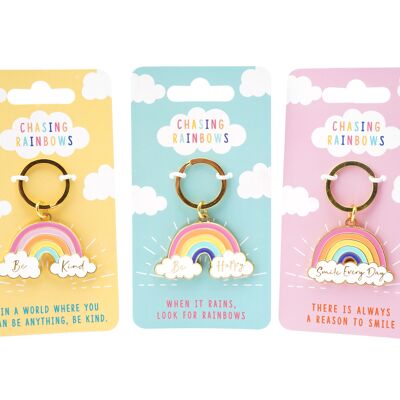 Chasing Rainbows 3 Assorted Rainbow Keyrings