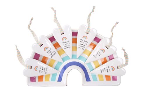 Chasing Rainbows 6 Assorted Ceramic Hangers
