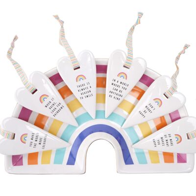 Chasing Rainbows 6 Assorted Ceramic Hangers