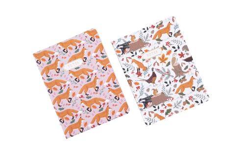 Fox and Fern Set of 2 Notebooks
