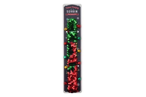 Christmas Red and Green Sequin Snap Bracelets