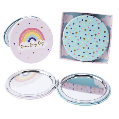 Chasing Rainbows 'Smile Every Day' Compact Mirror