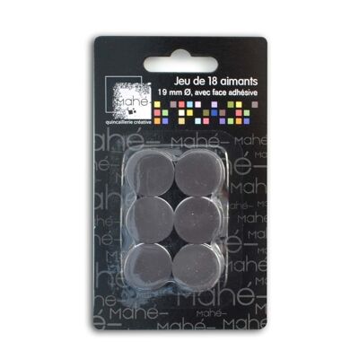 18 adhesive magnetic pads 1.9cm