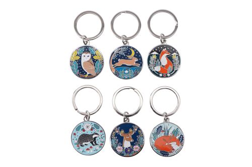 Stock Only - GB05607 - Fox And Fern Keyrings