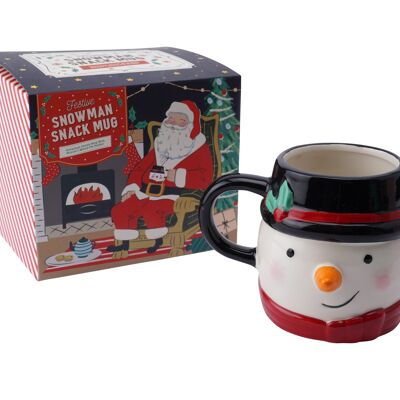 Joy To The World Festive Snowman Snack Mug
