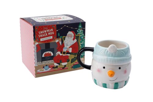Joy To The World Jolly Snowman Snack Mug