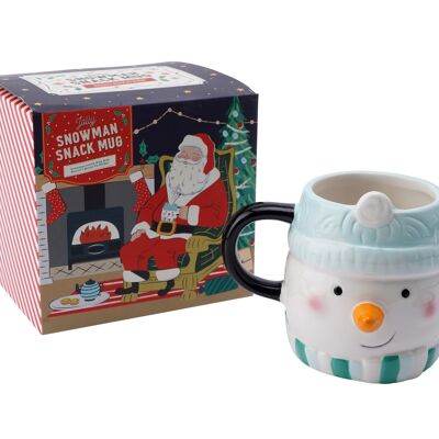 Joy To The World Jolly Snowman Snack Mug