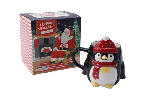 Joy To The World Penguin Snack Mug