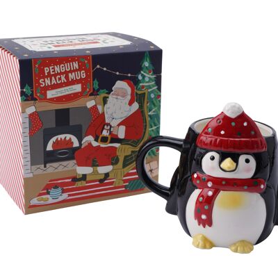 Joy To The World Penguin Snack Mug