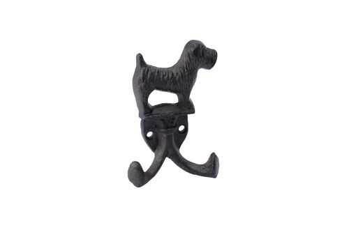 Cast Iron Scottie Dog Double Wall Hook