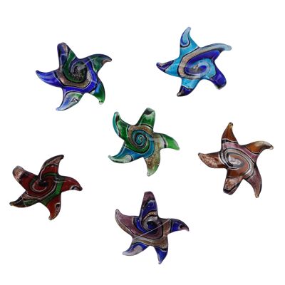 Stock Only- GB05536 - 6 Asst Hanging Glass Star