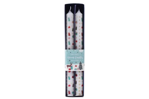 Christmas Presents Pack of 2 Advent Candles