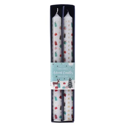 Christmas Presents Pack of 2 Advent Candles