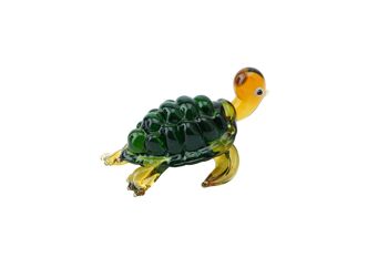 Tortue verte en verre 3