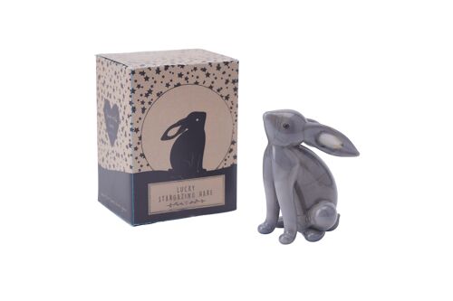 Send With Love Grey Glass Stargazing Hare