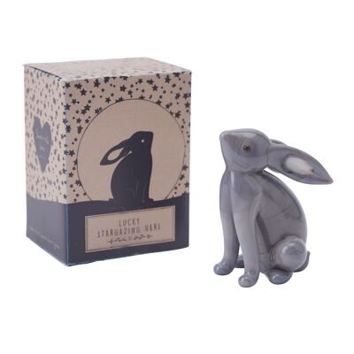 Send With Love Grey Glass Stargazing Hare