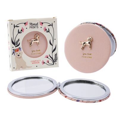 Floral Prints 'You Look Pawsome' Compact Mirror