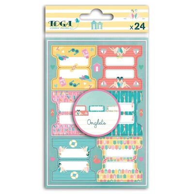 24 tab stickers - Bathers