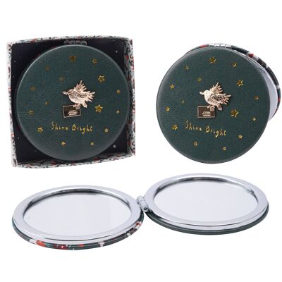 Winter Robin 'Shine Bright' Compact Mirror