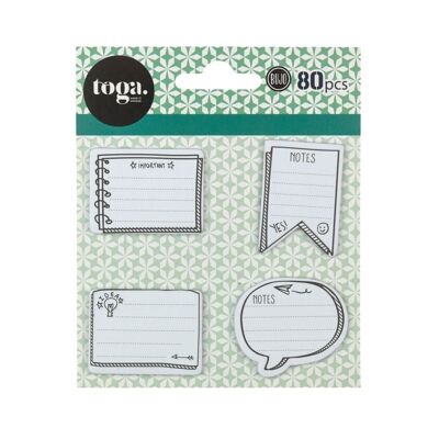 80 repositionable notes Black & White