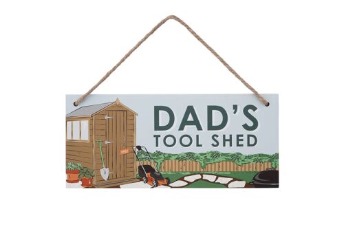 The Potting Shed 'Dad's Tool Shed' Hanging Sign