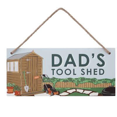 The Potting Shed 'Dad's Tool Shed' Hanging Sign