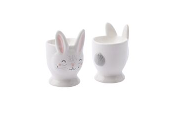 Coquetier lapin de Pâques en céramique