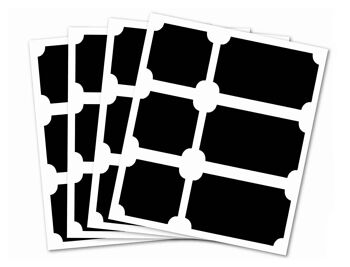 24 stickers ardoise - 2 formes - Etiquettes 2