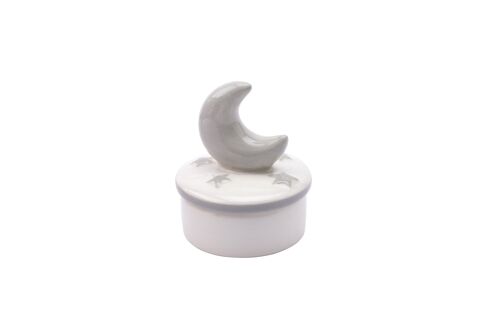 Send With Love Ceramic Moon and Stars Trinket Pot