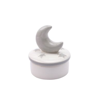 Send With Love Ceramic Moon and Stars Trinket Pot