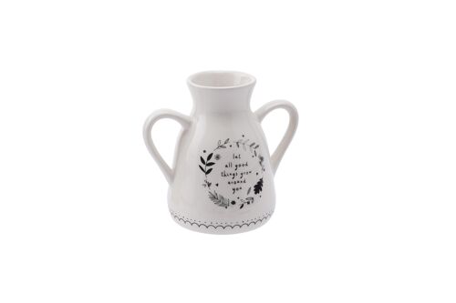 Send With Love 'Let All Good' Twin Handle Bud Vase