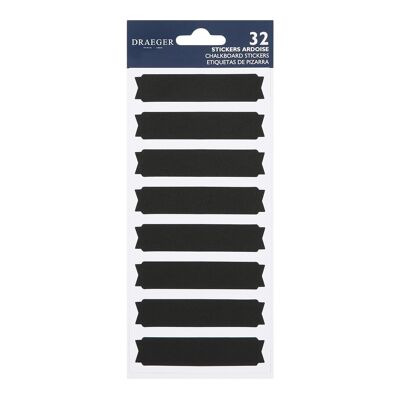 32 slate stickers - 8x1,7cm - Banners