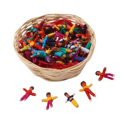 Live Happy 72 Mini Worry Dolls In Display Basket