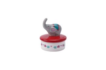 Pot à bijoux en céramique Live Happy Elephant 1