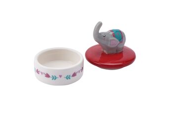 Pot à bijoux en céramique Live Happy Elephant 2