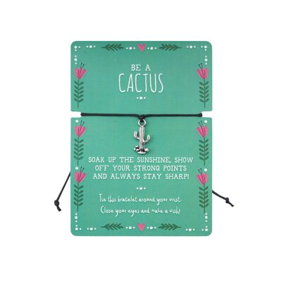 Live Happy 'Be A Cactus' Wish Bracelet