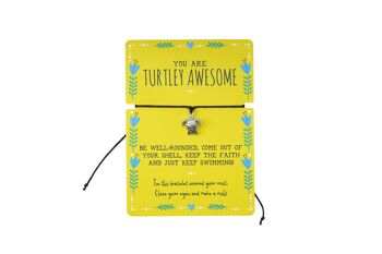 Bracelet de souhaits Live Happy 'You're Turtley Awesome' 1